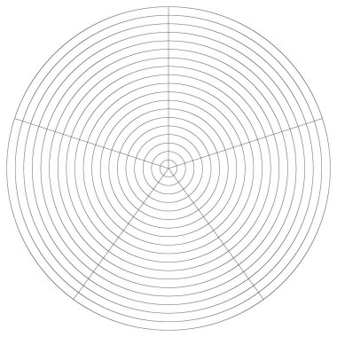 Kutup, dairesel ızgara, ağ. Pasta grafiği, grafik ögesi