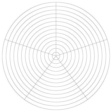 Kutup, dairesel ızgara, ağ. Pasta grafiği, grafik ögesi