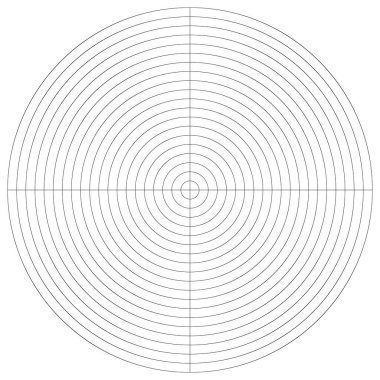 Kutup, dairesel ızgara, ağ. Pasta grafiği, grafik ögesi