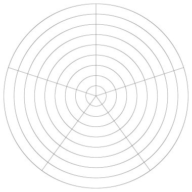 Kutup, dairesel ızgara, ağ. Pasta grafiği, grafik ögesi