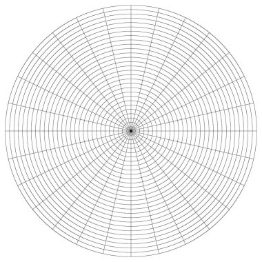 Kutup, dairesel ızgara, ağ. Pasta grafiği, grafik ögesi
