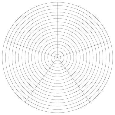 Kutup, dairesel ızgara, ağ. Pasta grafiği, grafik ögesi