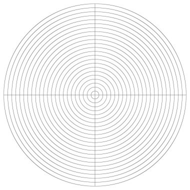 Kutup, dairesel ızgara, ağ. Pasta grafiği, grafik ögesi