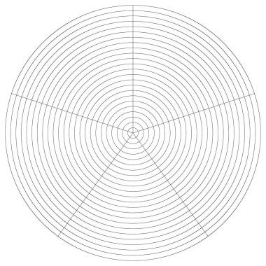 Kutup, dairesel ızgara, ağ. Pasta grafiği, grafik ögesi