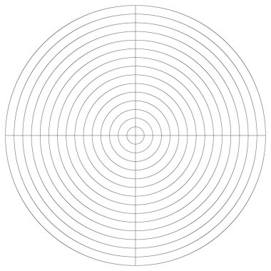 Kutup, dairesel ızgara, ağ. Pasta grafiği, grafik ögesi