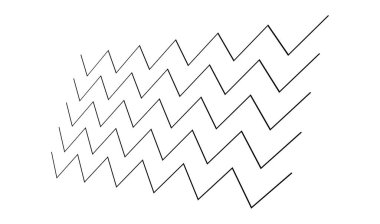 Dalgalı, zig-zag, çapraz çizgiler. Dalgalanan çizgiler. Stock vektör illüstrasyonu, klip- art grafikleri