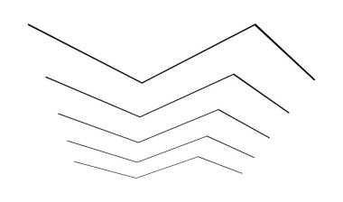 Dalgalı, zig-zag, çapraz çizgiler. Dalgalanan çizgiler. Stock vektör illüstrasyonu, klip- art grafikleri