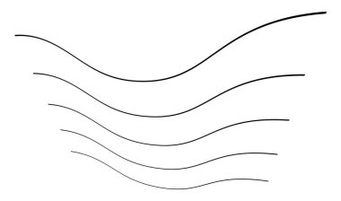 Dalgalı, zig-zag, çapraz çizgiler. Dalgalanan çizgiler. Stock vektör illüstrasyonu, klip- art grafikleri