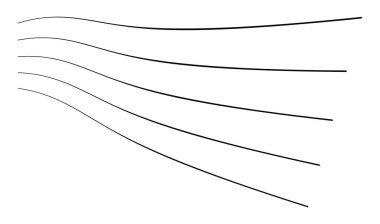 Dalgalı, zig-zag, çapraz çizgiler. Dalgalanan çizgiler. Stock vektör illüstrasyonu, klip- art grafikleri