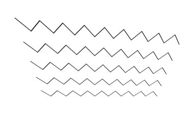 Dalgalı, zig-zag, çapraz çizgiler. Dalgalanan çizgiler. Stock vektör illüstrasyonu, klip- art grafikleri
