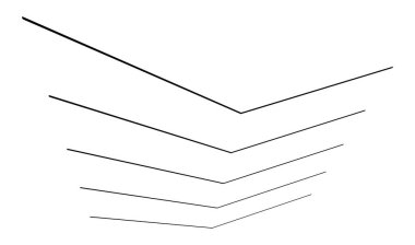 Dalgalı, zig-zag, çapraz çizgiler. Dalgalanan çizgiler. Stock vektör illüstrasyonu, klip- art grafikleri