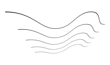 Dalgalı, zig-zag, çapraz çizgiler. Dalgalanan çizgiler. Stock vektör illüstrasyonu, klip- art grafikleri