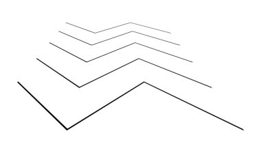 Dalgalı, zig-zag, çapraz çizgiler. Dalgalanan çizgiler. Stock vektör illüstrasyonu, klip- art grafikleri