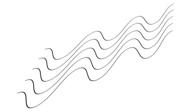 Dalgalı, zig-zag, çapraz çizgiler. Dalgalanan çizgiler. Stock vektör illüstrasyonu, klip- art grafikleri