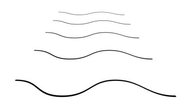 Dalgalı, zig-zag, çapraz çizgiler. Dalgalanan çizgiler. Stock vektör illüstrasyonu, klip- art grafikleri