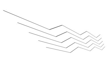 Dalgalı, zig-zag, çapraz çizgiler. Dalgalanan çizgiler. Stock vektör illüstrasyonu, klip- art grafikleri