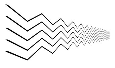 Dalgalı, zig-zag, çapraz çizgiler. Dalgalanan çizgiler. Stock vektör illüstrasyonu, klip- art grafikleri