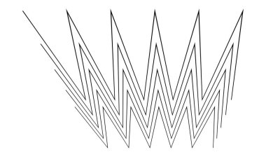 Dalgalı, zig-zag, çapraz çizgiler. Dalgalanan çizgiler. Stock vektör illüstrasyonu, klip- art grafikleri