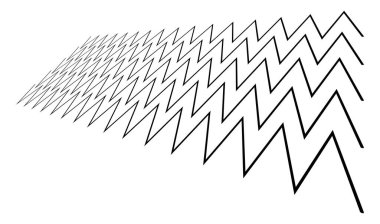 Dalgalı, zig-zag, çapraz çizgiler. Dalgalanan çizgiler. Stock vektör illüstrasyonu, klip- art grafikleri