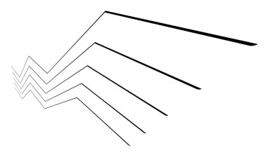 Dalgalı, zig-zag, çapraz çizgiler. Dalgalanan çizgiler. Stock vektör illüstrasyonu, klip- art grafikleri