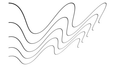 Dalgalı, zig-zag, çapraz çizgiler. Dalgalanan çizgiler. Stock vektör illüstrasyonu, klip- art grafikleri