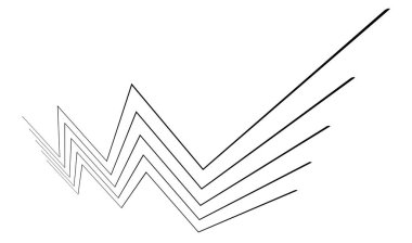 Dalgalı, zig-zag, çapraz çizgiler. Dalgalanan çizgiler. Stock vektör illüstrasyonu, klip- art grafikleri