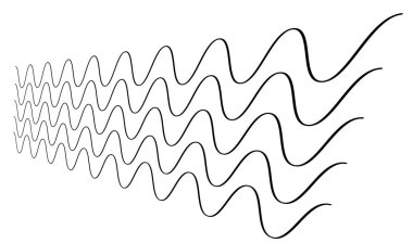 Dalgalı, zig-zag, çapraz çizgiler. Dalgalanan çizgiler. Stock vektör illüstrasyonu, klip- art grafikleri