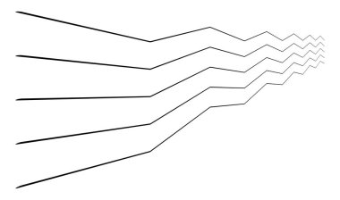 Dalgalı, zig-zag, çapraz çizgiler. Dalgalanan çizgiler. Stock vektör illüstrasyonu, klip- art grafikleri