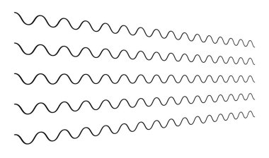 Dalgalı, zig-zag, çapraz çizgiler. Dalgalanan çizgiler. Stock vektör illüstrasyonu, klip- art grafikleri