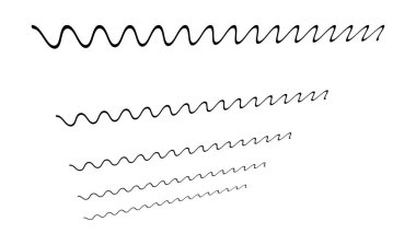Dalgalı, zig-zag, çapraz çizgiler. Dalgalanan çizgiler. Stock vektör illüstrasyonu, klip- art grafikleri