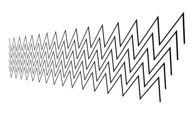 Dalgalı, zig-zag, çapraz çizgiler. Dalgalanan çizgiler. Stock vektör illüstrasyonu, klip- art grafikleri