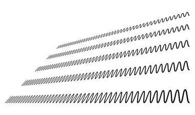 Dalgalı, zig-zag, çapraz çizgiler. Dalgalanan çizgiler. Stock vektör illüstrasyonu, klip- art grafikleri