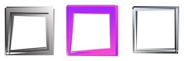 Rastgele kare çerçeve, sınır elementi. Stock vektör illüstrasyonu, klip- art grafikleri