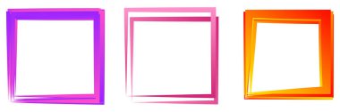 Rastgele kare çerçeve, sınır elementi. Stock vektör illüstrasyonu, klip- art grafikleri