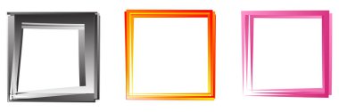Rastgele kare çerçeve, sınır elementi. Stock vektör illüstrasyonu, klip- art grafikleri