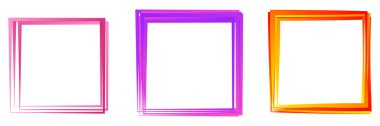 Rastgele kare çerçeve, sınır elementi. Stock vektör illüstrasyonu, klip- art grafikleri
