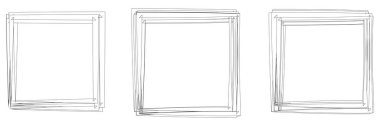 Rastgele kare çerçeve, sınır elementi. Stock vektör illüstrasyonu, klip- art grafikleri