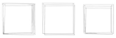 Rastgele kare çerçeve, sınır elementi. Stock vektör illüstrasyonu, klip- art grafikleri
