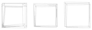 Rastgele kare çerçeve, sınır elementi. Stock vektör illüstrasyonu, klip- art grafikleri