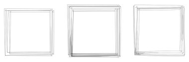 Rastgele kare çerçeve, sınır elementi. Stock vektör illüstrasyonu, klip- art grafikleri