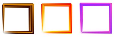 Rastgele kare çerçeve, sınır elementi. Stock vektör illüstrasyonu, klip- art grafikleri