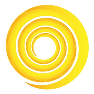 Dairesel spiral, girdap ve dönme elementi