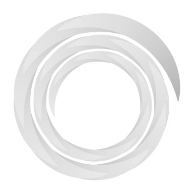 Circular spiral, swirl and twirl element