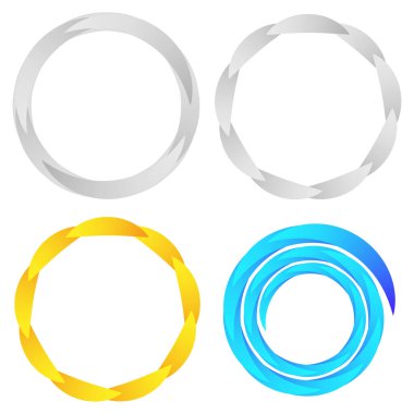 Dairesel spiral, girdap ve dönme elementi