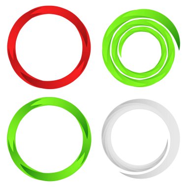 Dairesel spiral, girdap ve dönme elementi