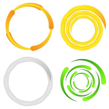 Dairesel spiral, girdap ve dönme elementi