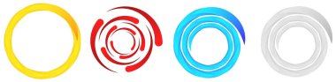 Dairesel spiral, girdap ve dönme elementi. Stock vektör illüstrasyonu, klip- art grafikleri