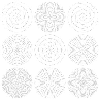 Soyut spiral, girdap ve dönme elementi. Volt, sarmal vektör