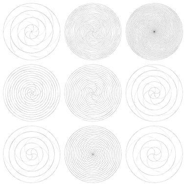Soyut spiral, girdap ve dönme elementi. Volt, sarmal vektör