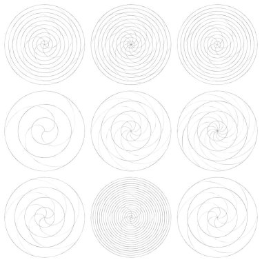 Soyut spiral, girdap ve dönme elementi. Volt, sarmal vektör